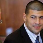 Aaron Hernandez at a court last year.